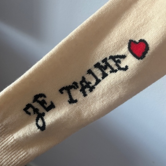 Zadig & Voltaire Cashmere Sweater w Je T’aime detail - Picture 2 of 5